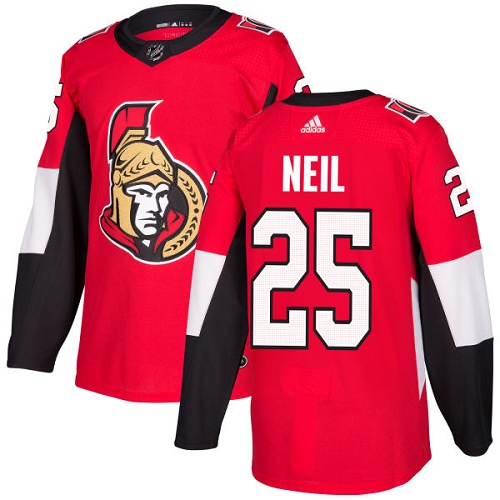 Adidas Senators #25 Chris Neil Red Home Authentic Stitched NHL Jersey